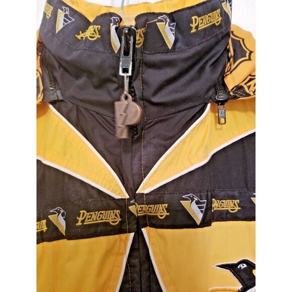 Pittsburgh Penguins Puffer Jacket Hooded NHL Pro Player Size XXL Prince of Wales - Picture 5 of 9
